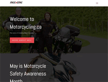Tablet Screenshot of motorcycling.ca